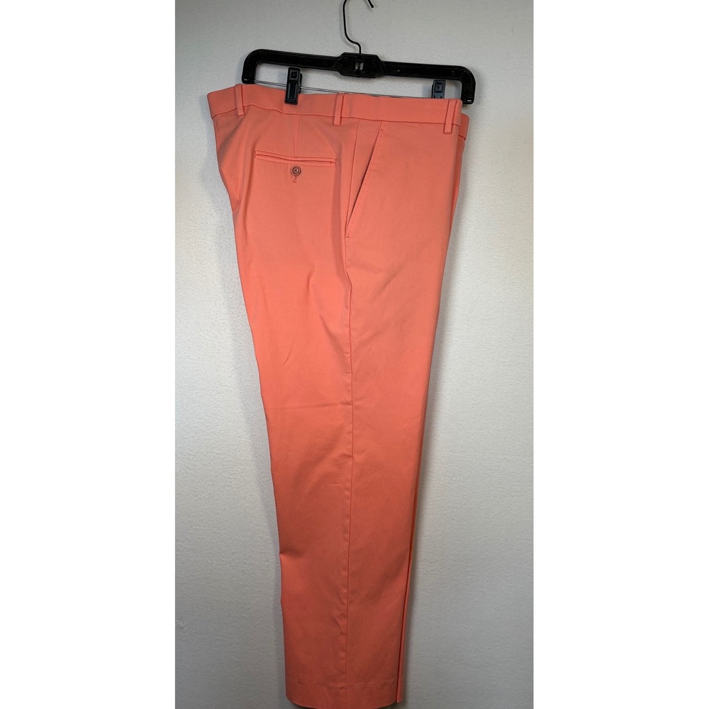 Tommy Hilfiger Dress Pants Mens 38x30 Orange Excellent Flat Front Stretch Chino